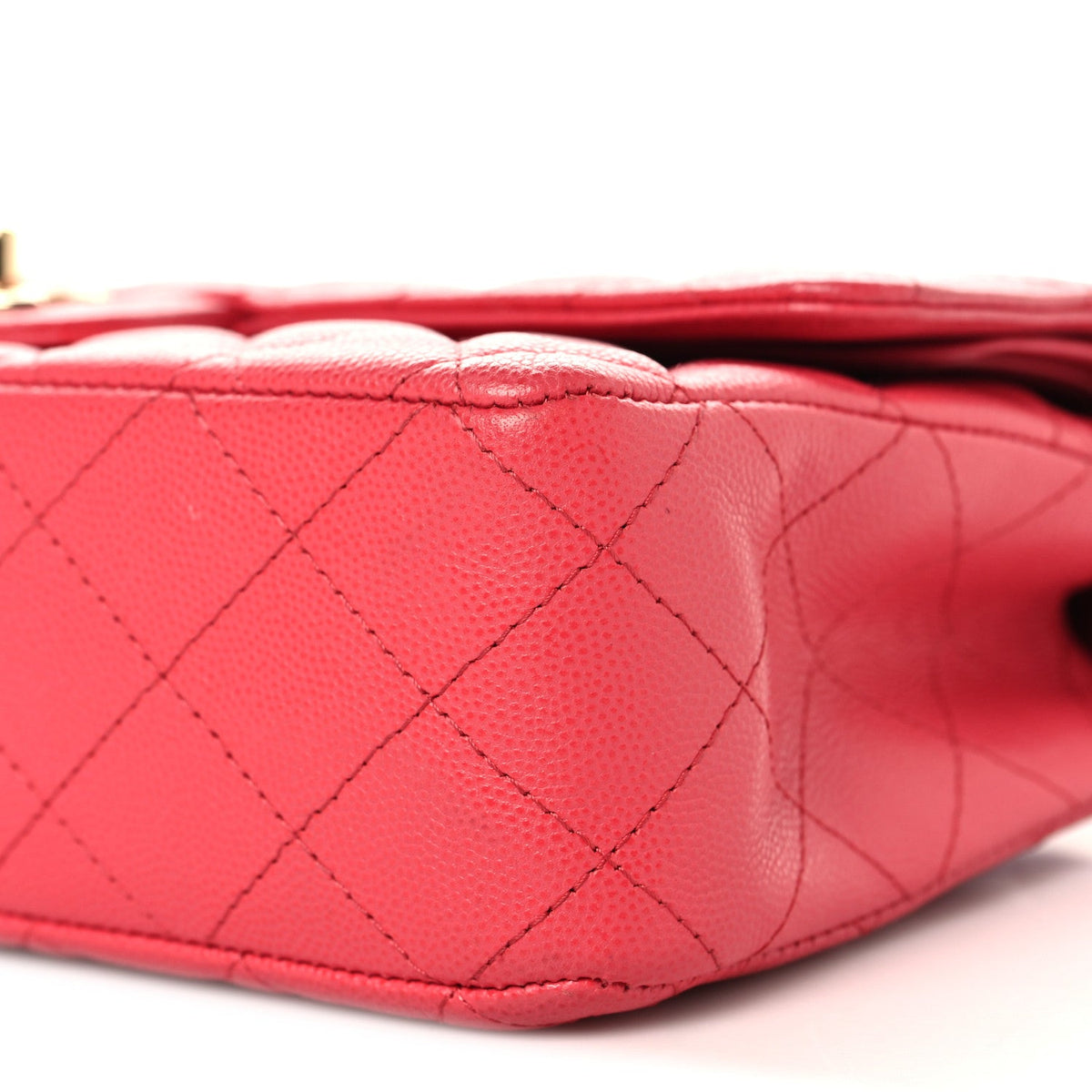 Caviar Quilted Medium Double Flap Red At My store