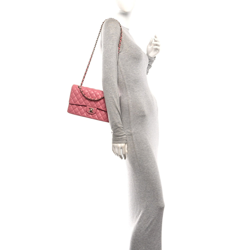 Caviar Quilted Medium Double Flap Pink At My store