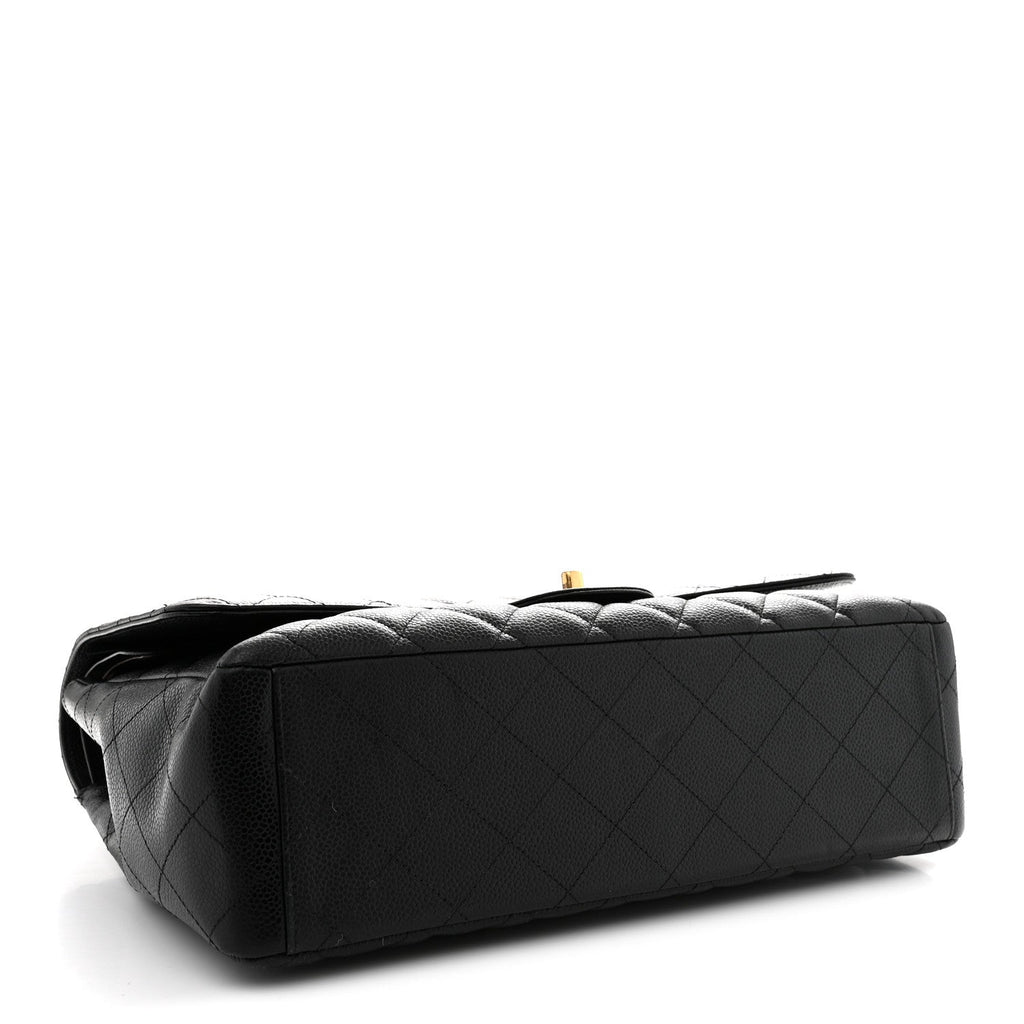 Caviar Quilted Maxi Double Flap Black At My store