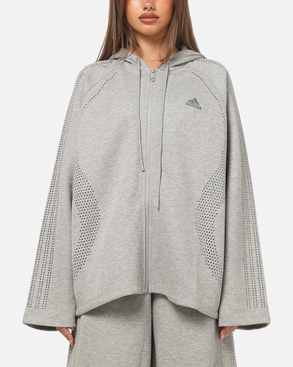 Best-Selling Adidas Women's Teamgeist Rhinestone Track Top Grey Marle