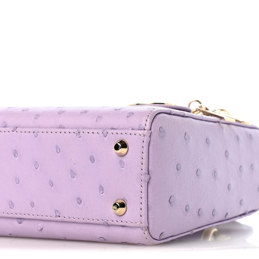 Ostrich Mini Lady Dior Purple AT My store