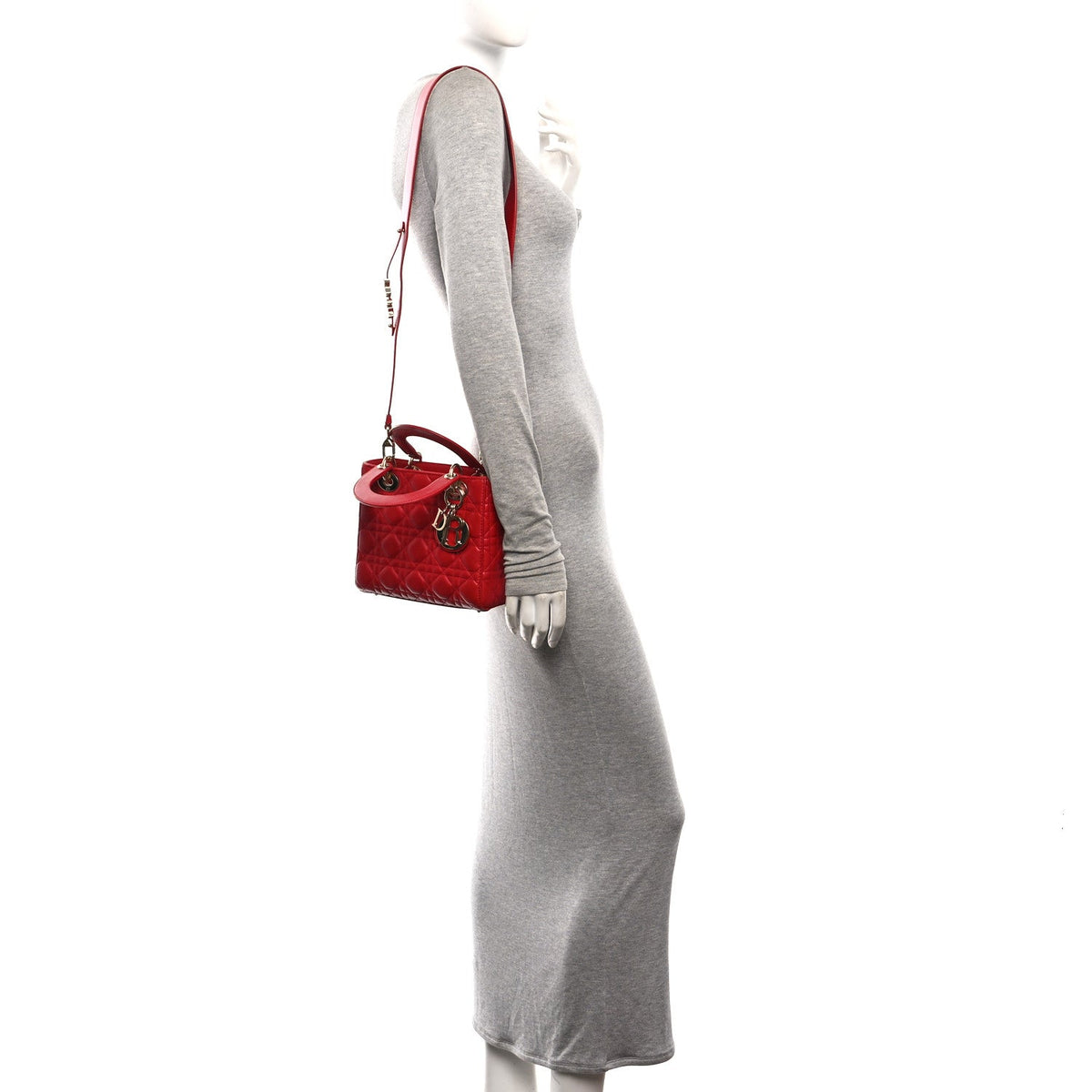 Lambskin Cannage Small My ABCDior Lady Dior Red AT My store