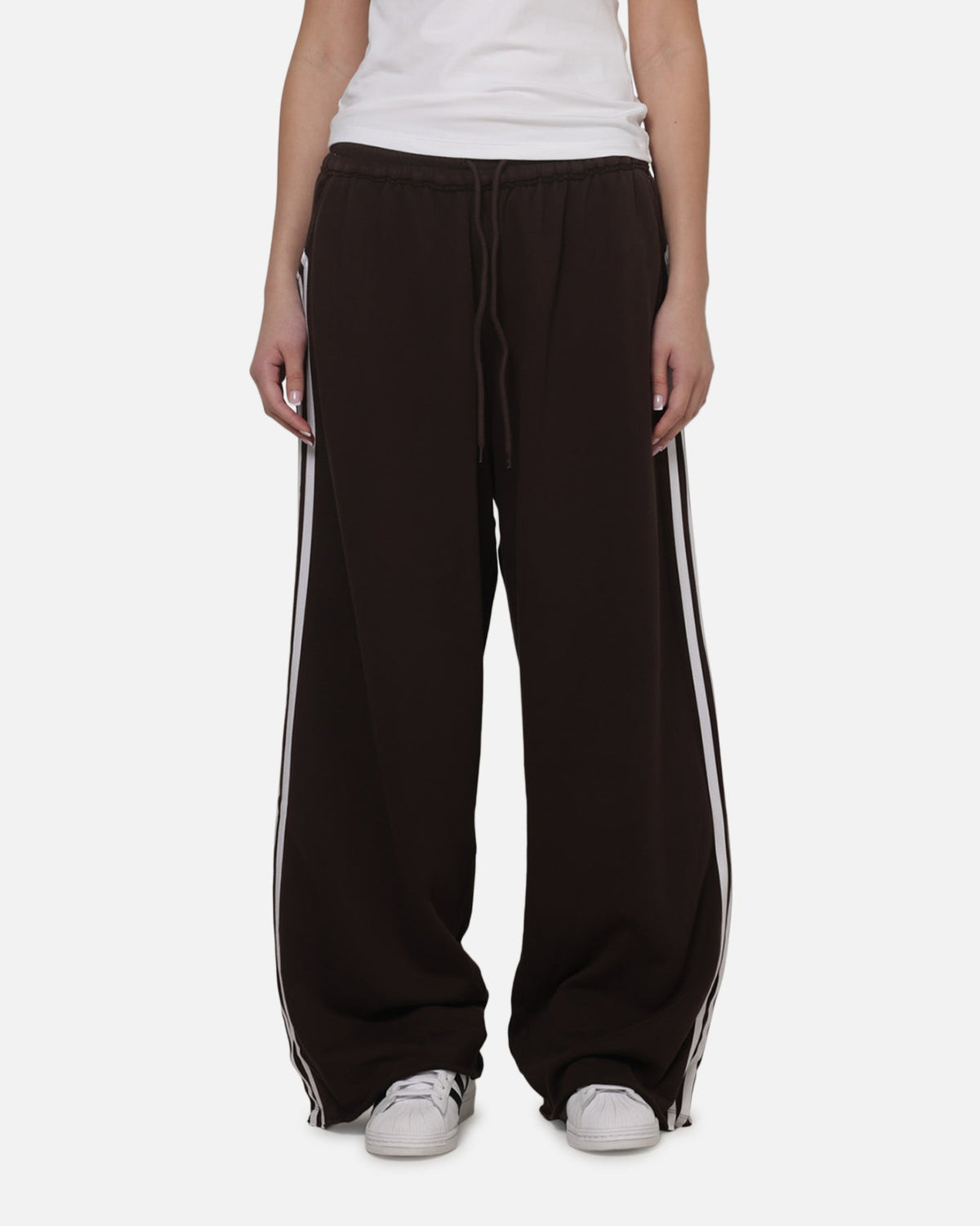 Best-Selling Adidas Women's Graphic Loose Sweat Pants Brown