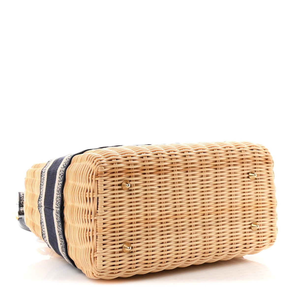Wicker Oblique Medium Lady Dior Bag Blue AT My store