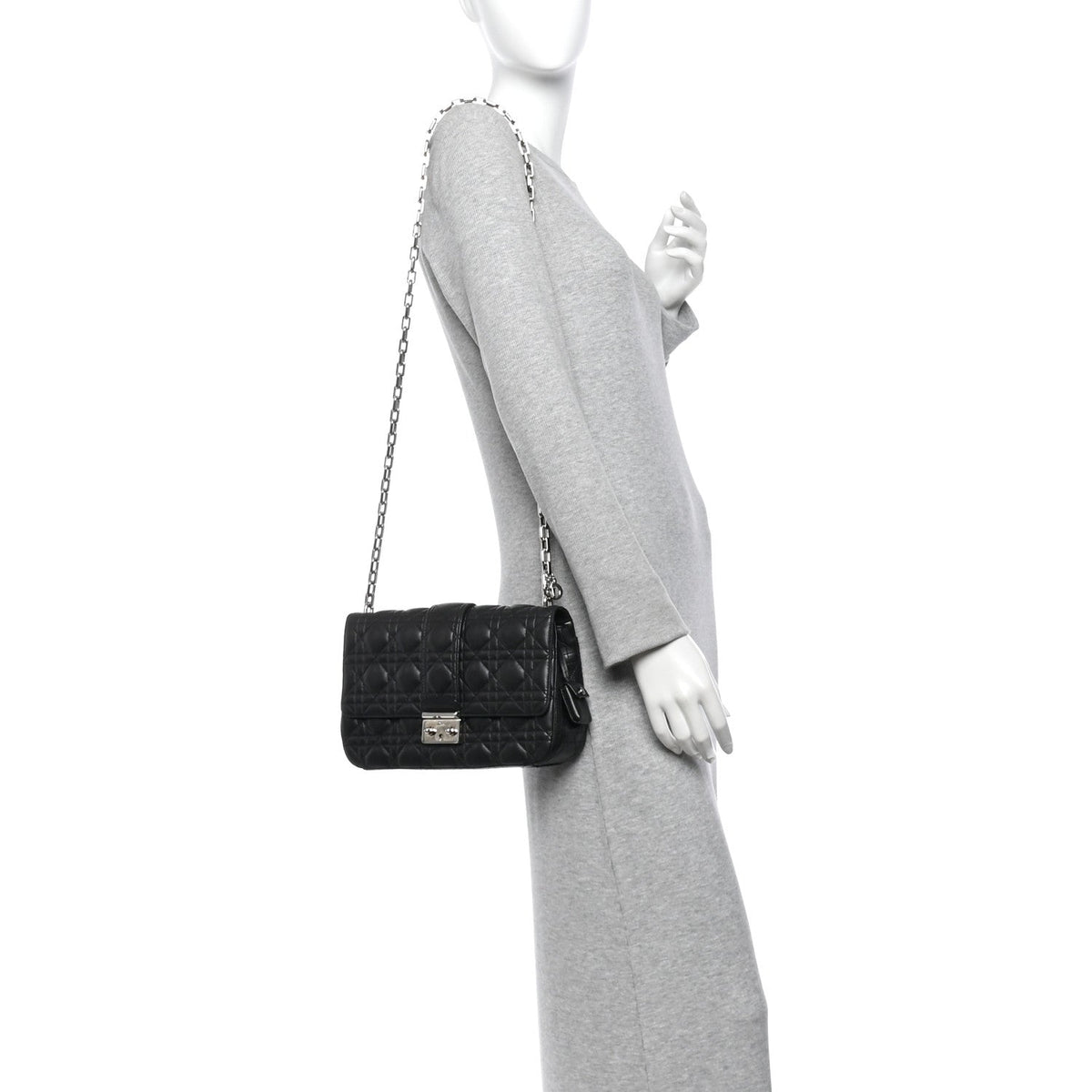 Lambskin Cannage Medium Miss Dior Flap Black AT My store