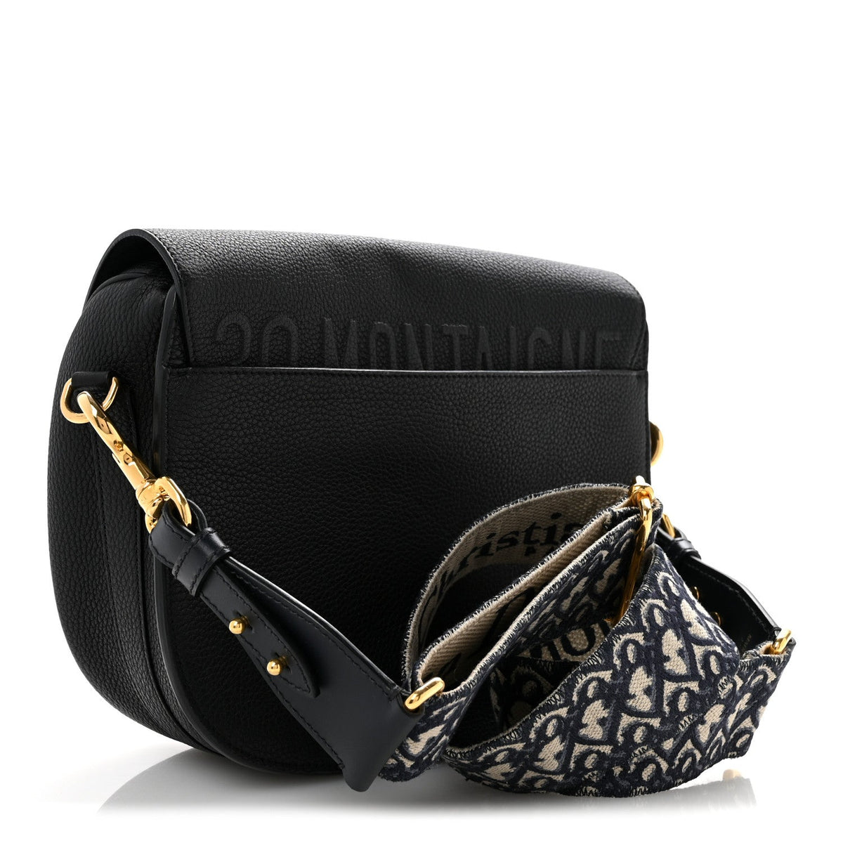 Grained Calfskin Large Bobby Flap Black AT My store