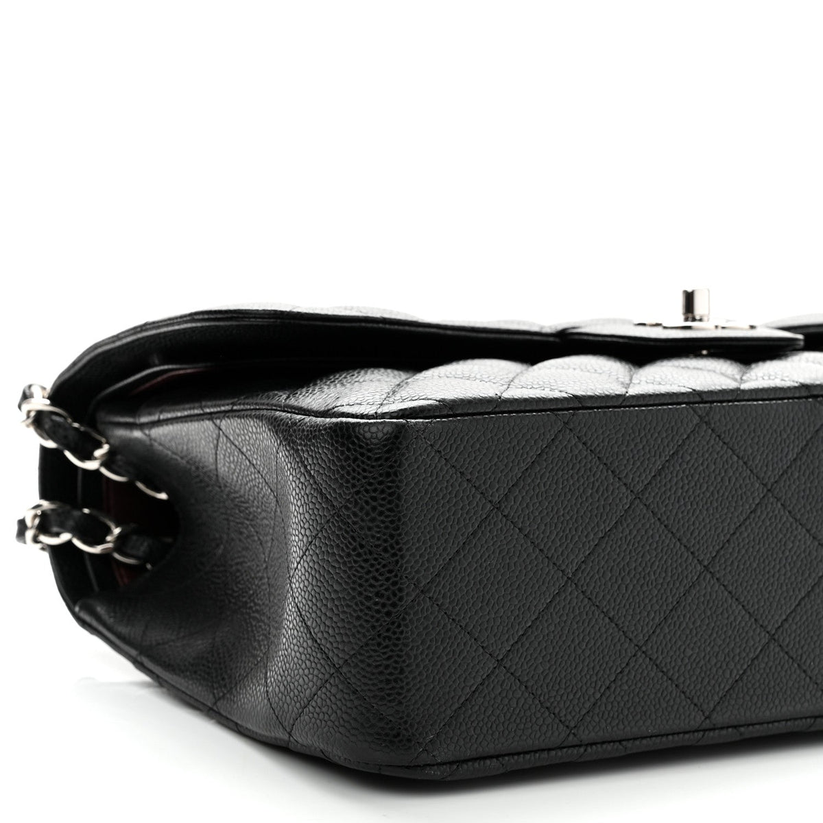 Caviar Quilted Jumbo Double Flap Black At My store