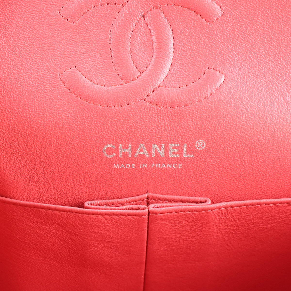 Caviar Chevron Quilted Small Double Flap Dark Pink At My store