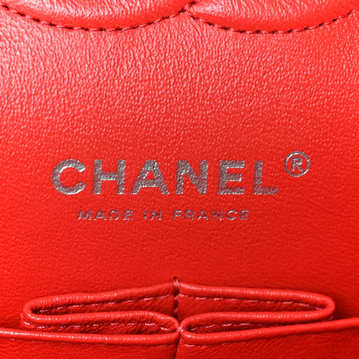Caviar Quilted Medium Double Flap Red At My store