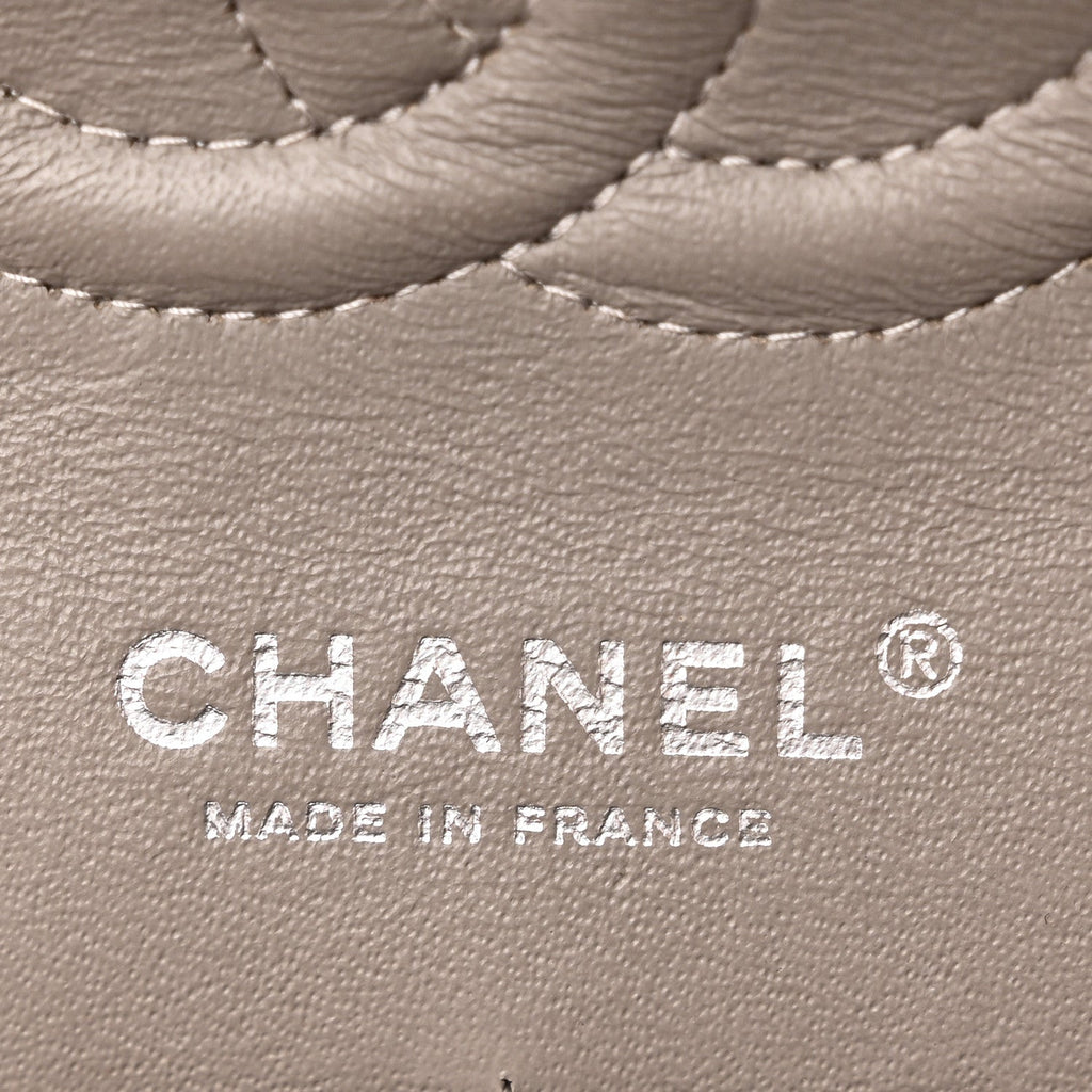 Striated Patent Quilted Medium Double Flap Gold At My store