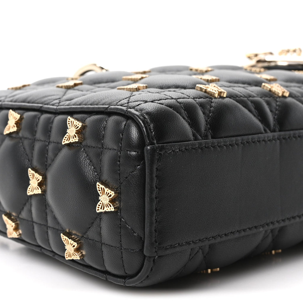 Lambskin Butterfly Cannage Lady D-Joy Black AT My store
