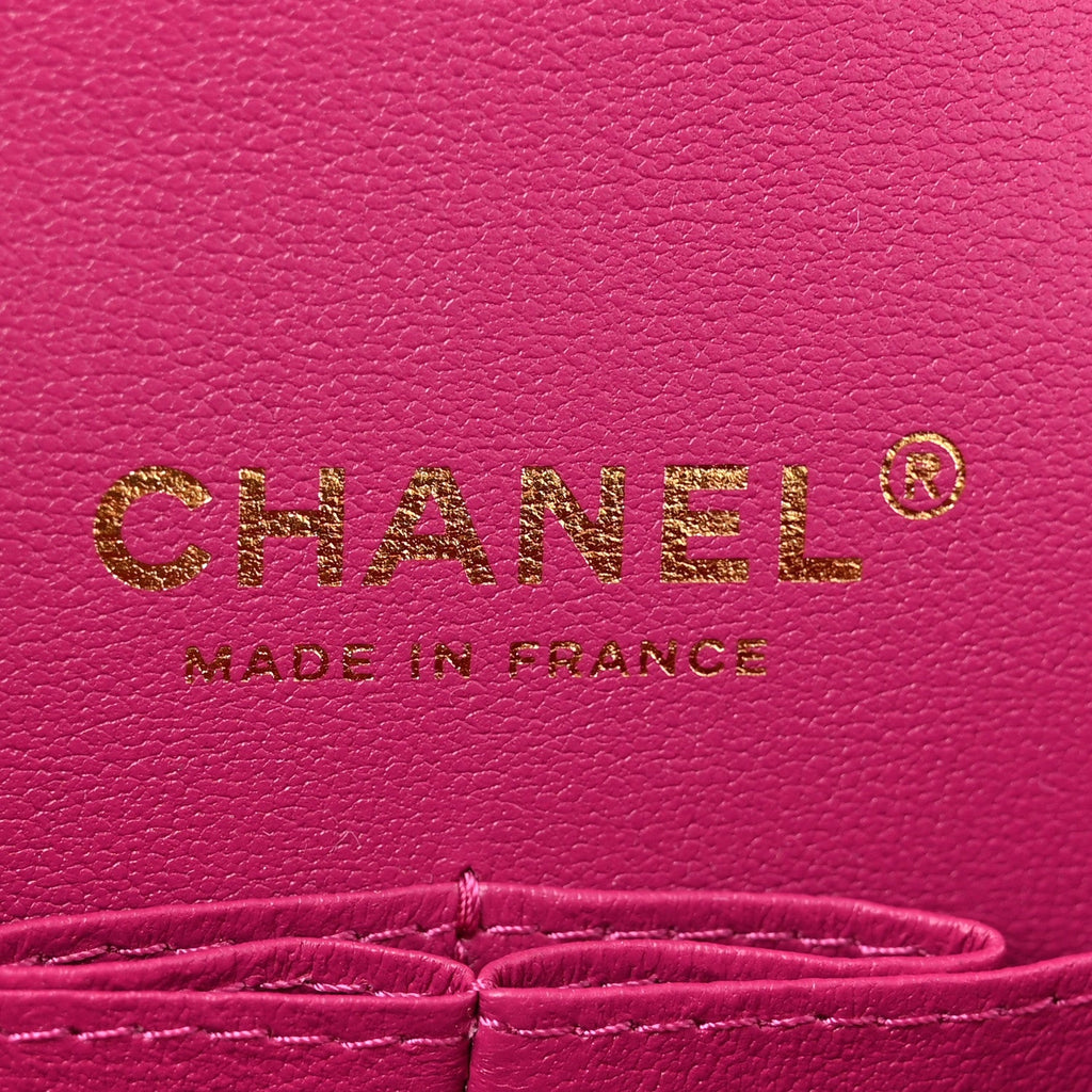 Caviar Quilted Medium Double Flap Purple At My store