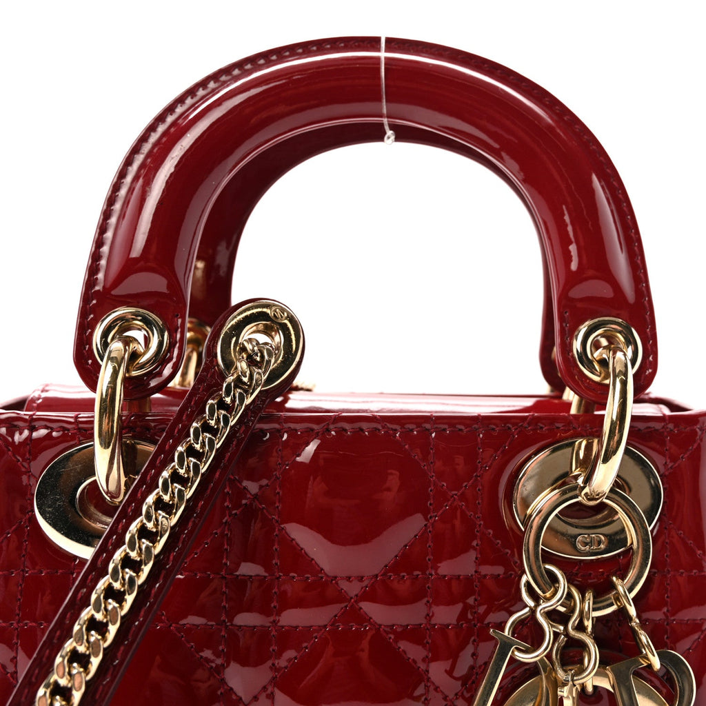 Patent Cannage Mini Lady Dior Red AT My store