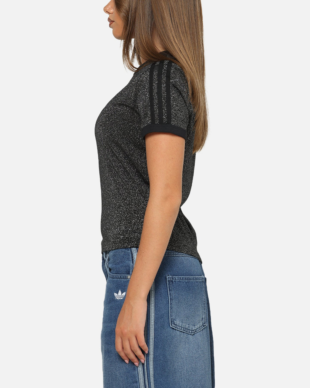 Best-Selling Adidas Women's Lurex Cali T-Shirt Black