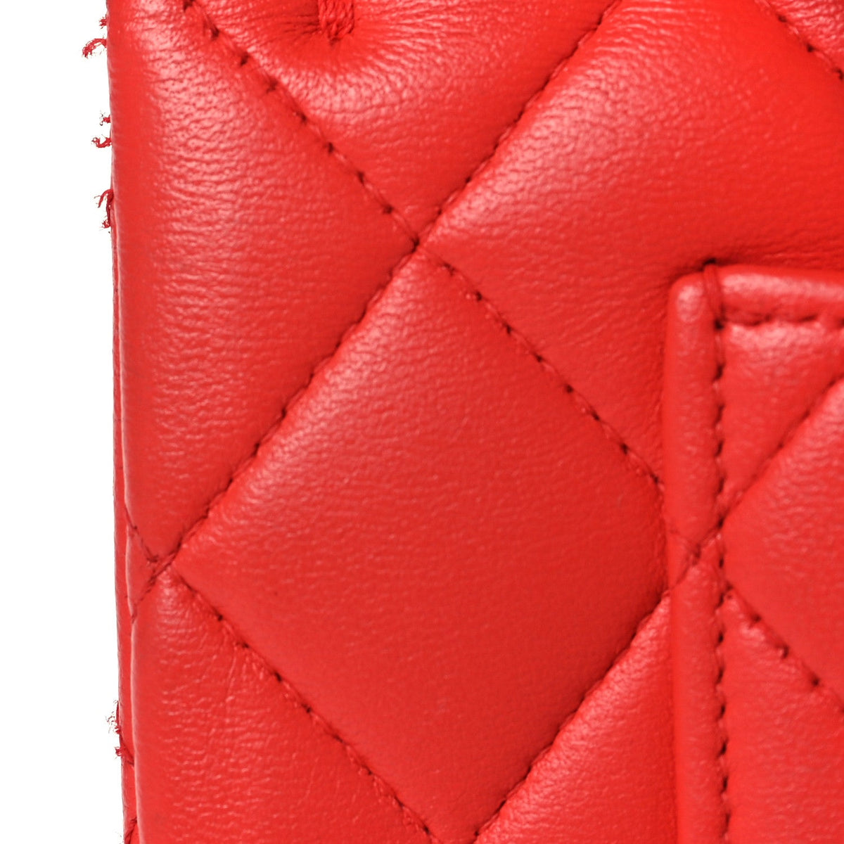 Lambskin Quilted Small Double Flap Red At My store