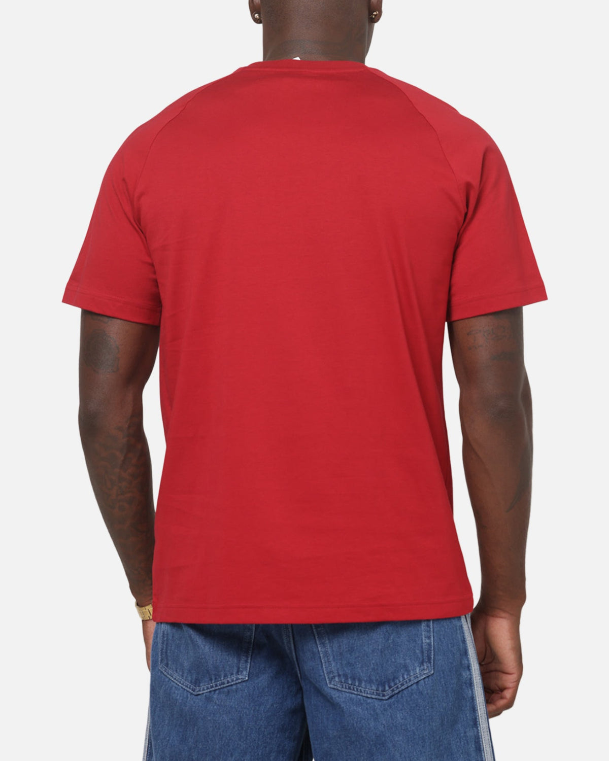 Best-Selling Adidas Chest Stripes 98 T-Shirt Red