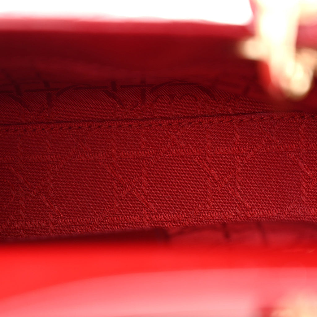 Patent Cannage Mini Lady Dior Red AT My store