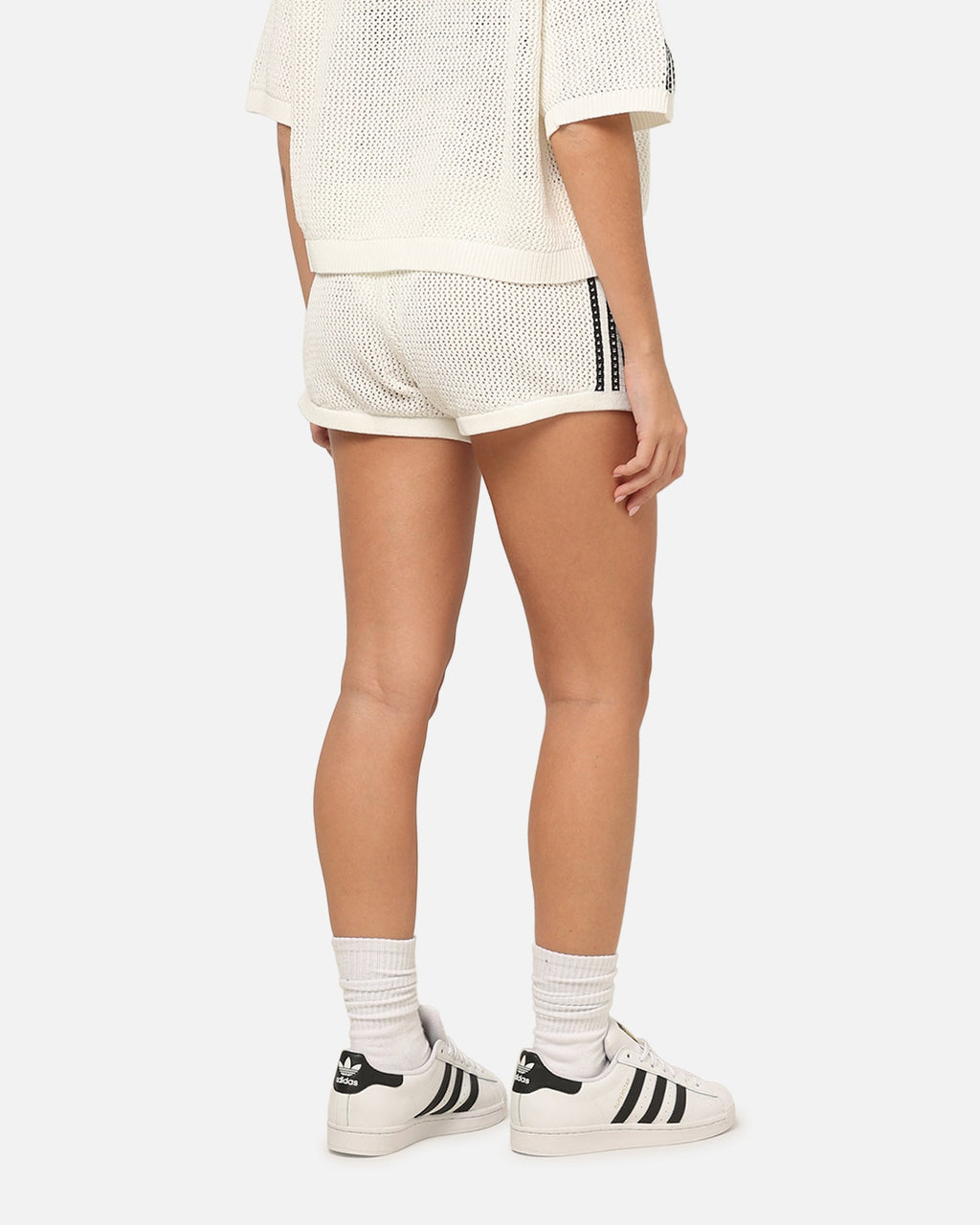 Best-Selling Adidas Women's Crochet Shorts White/Black
