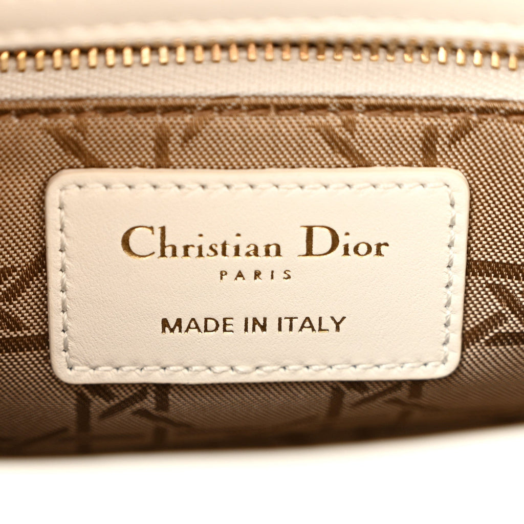 Lambskin Cannage Small My ABCDior Lady Dior White AT My store