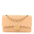Caviar Quilted Medium Double Flap Beige At My store