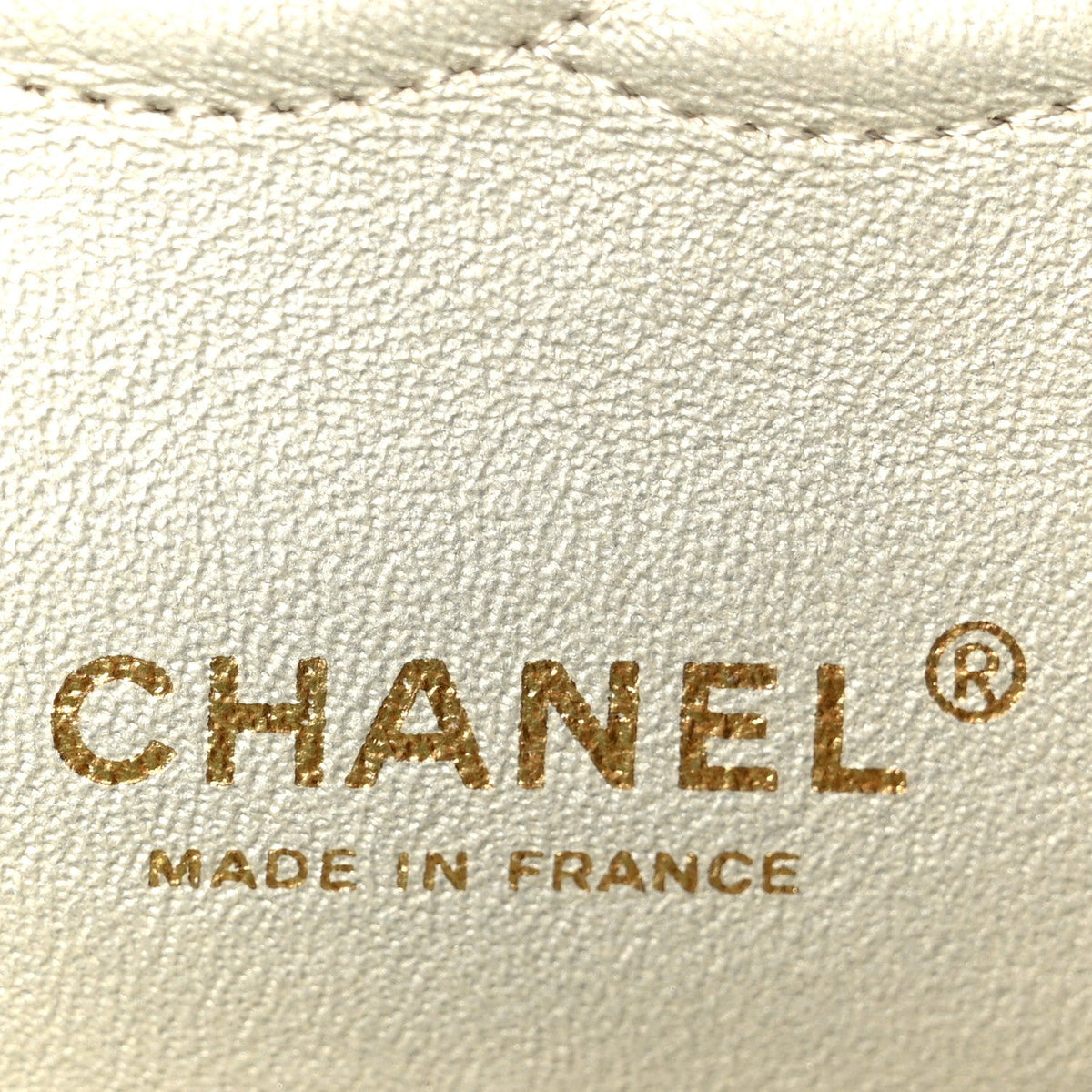 Metallic Canvas Quilted Medium Double Flap Light Gold At My store