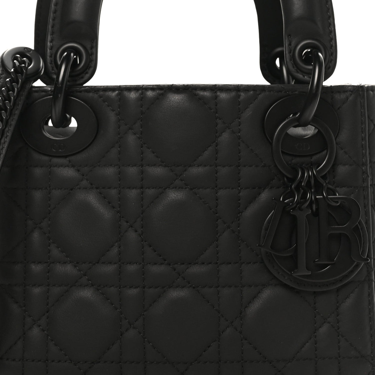 Ultra Matte Calfskin Cannage Mini Lady Dior Black AT My store