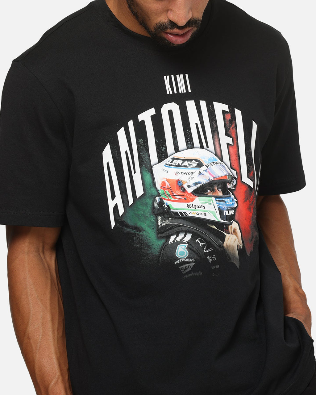 Best-Selling Adidas X Mercedes - AMG Petronas Formula 1 Team Kimi Antonelli Graphic T-Shirt Black