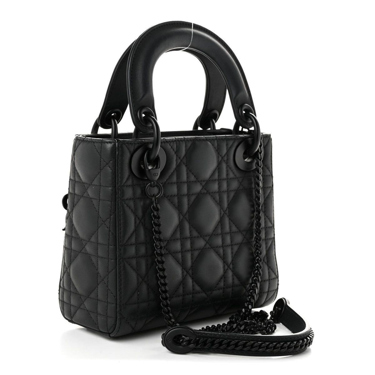 Ultra Matte Calfskin Cannage Mini Lady Dior Black AT My store