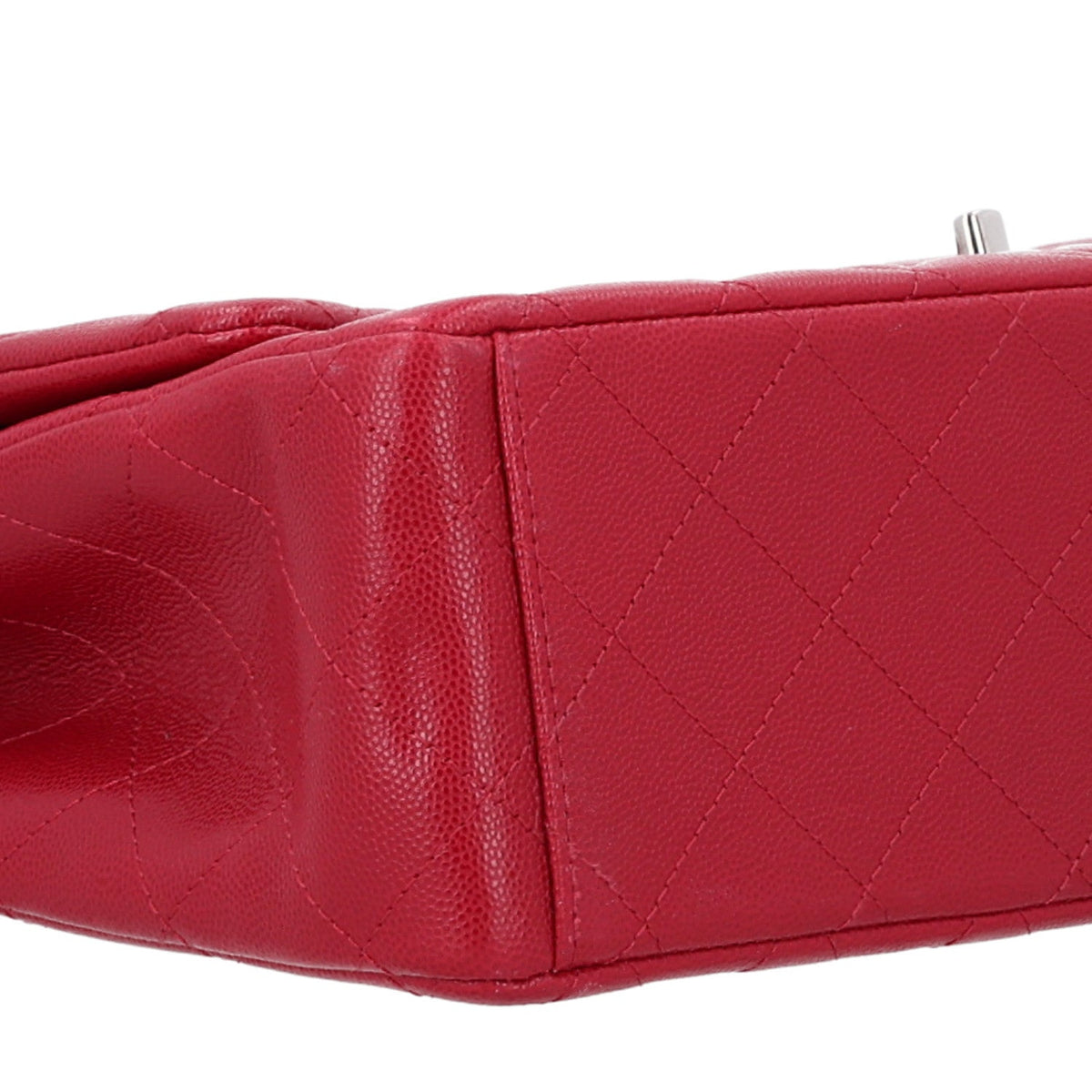 Caviar Quilted Maxi Double Flap Dark Red At My store