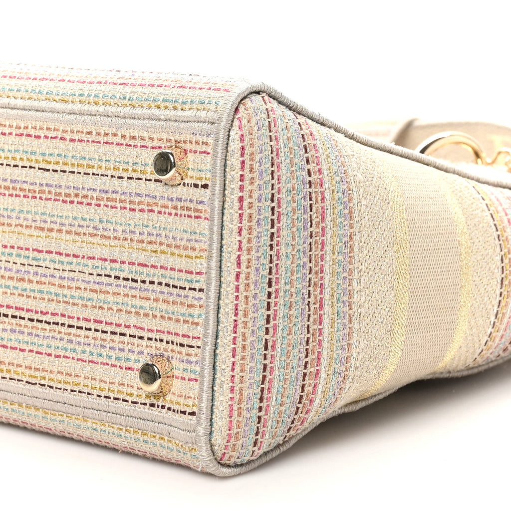 Canvas Embroidered Medium Lady D-Lite Beige Multicolor AT My store