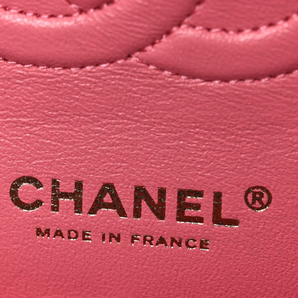 Caviar Quilted Medium Double Flap Pink At My store