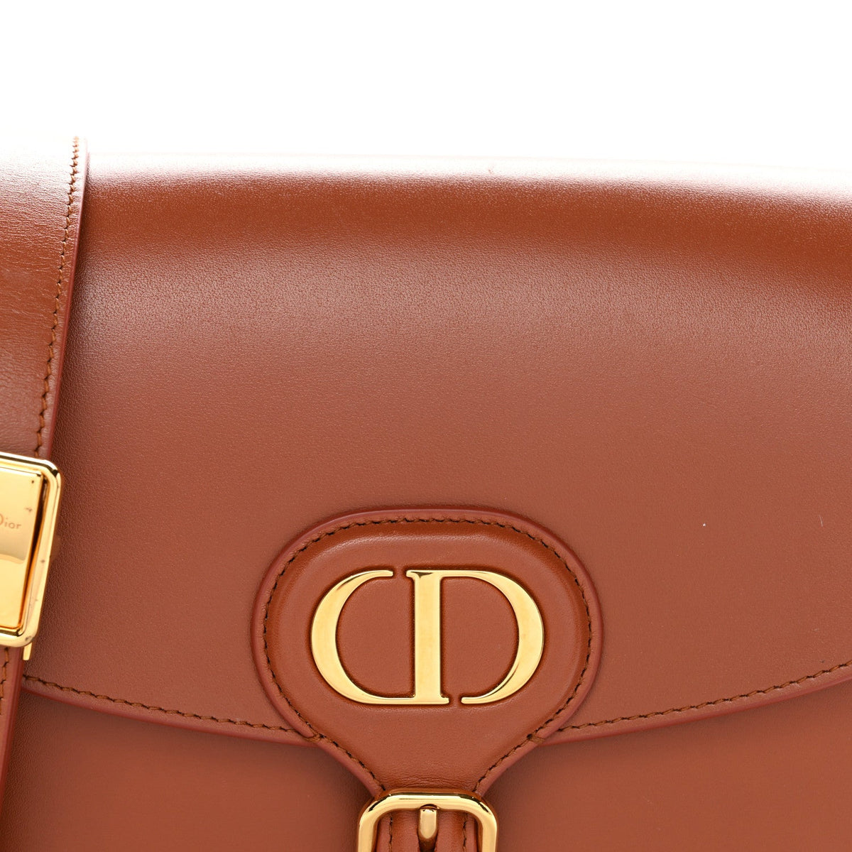 Box Calfskin Medium Bobby Flap Dark Tan AT My store