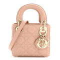 Lambskin Cannage Micro Lady Dior Rose Des Vents AT My store