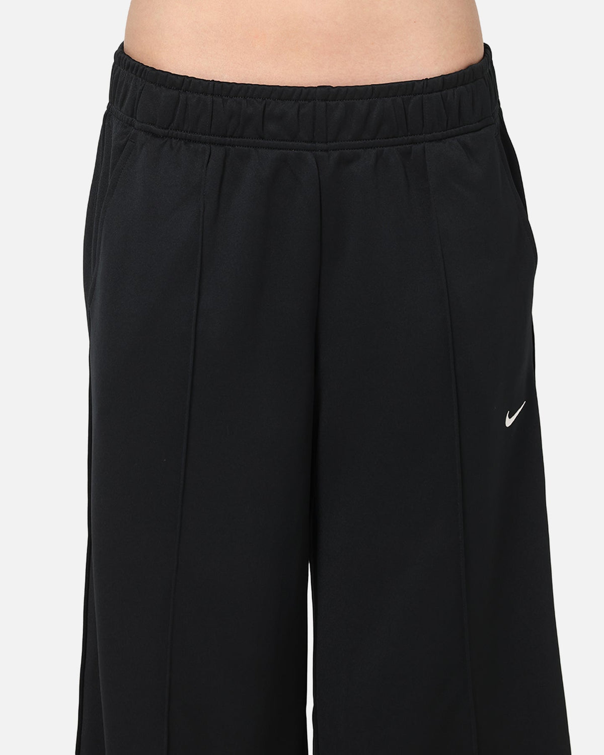 Top Seller Nike Women's Sportswear Mid-Rise Wide-Leg Track Pants Black/Black/Sail