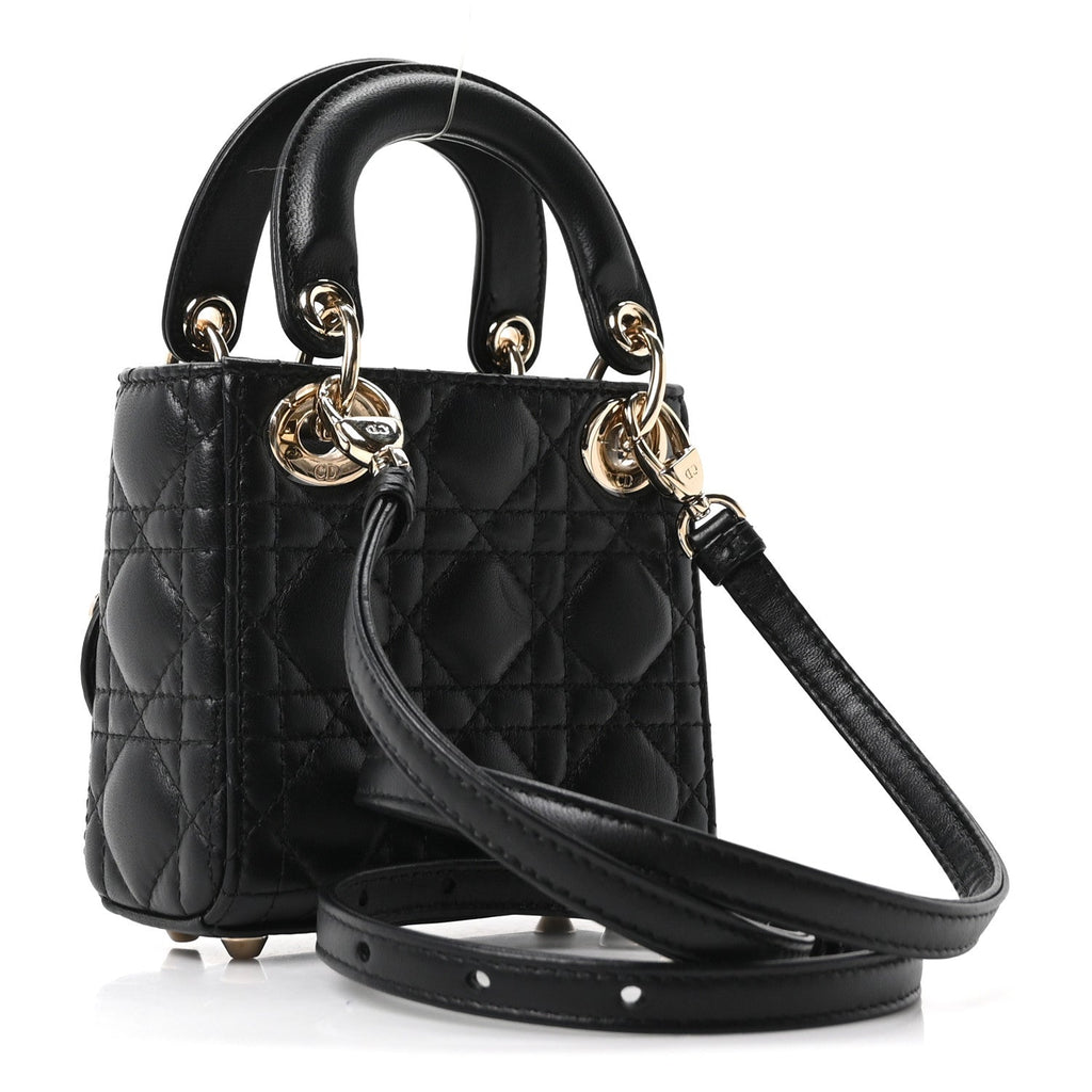 Lambskin Cannage Micro Lady Dior Black AT My store