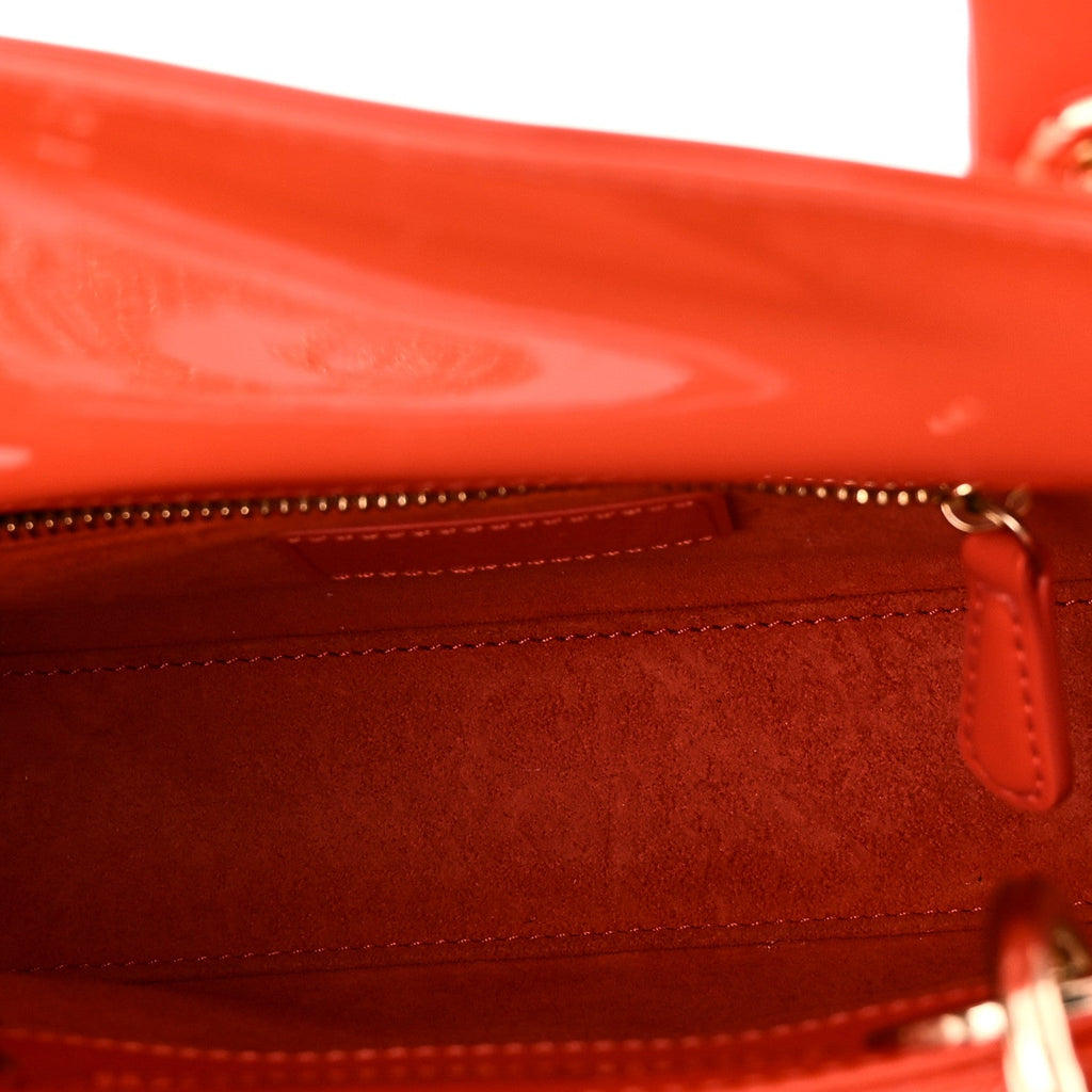 Patent Cannage Mini Lady Dior Orange AT My store