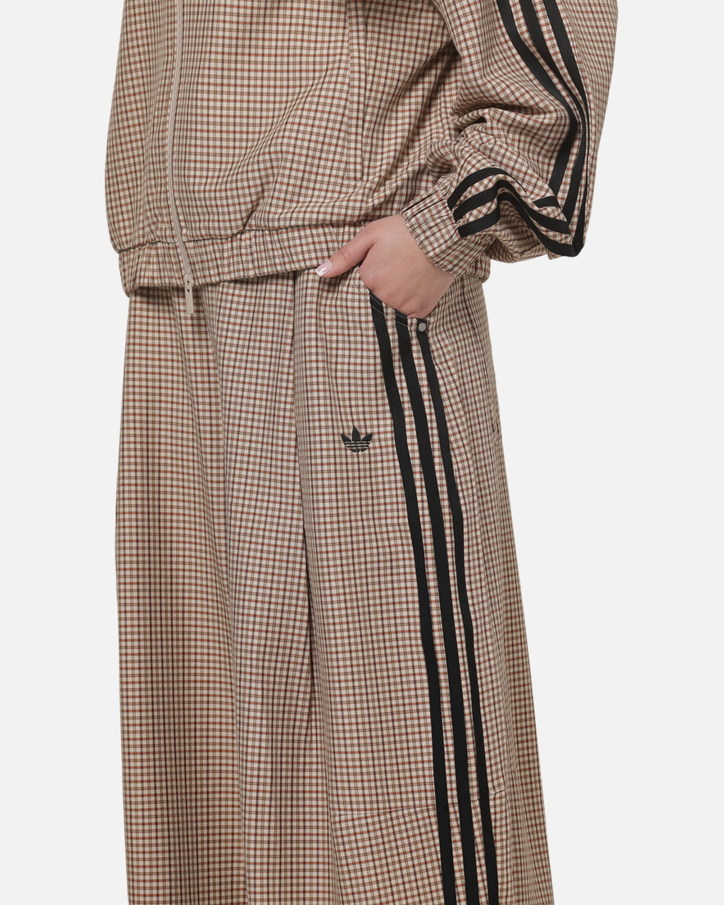 Best-Selling Adidas Women's Checks Trousers Beige