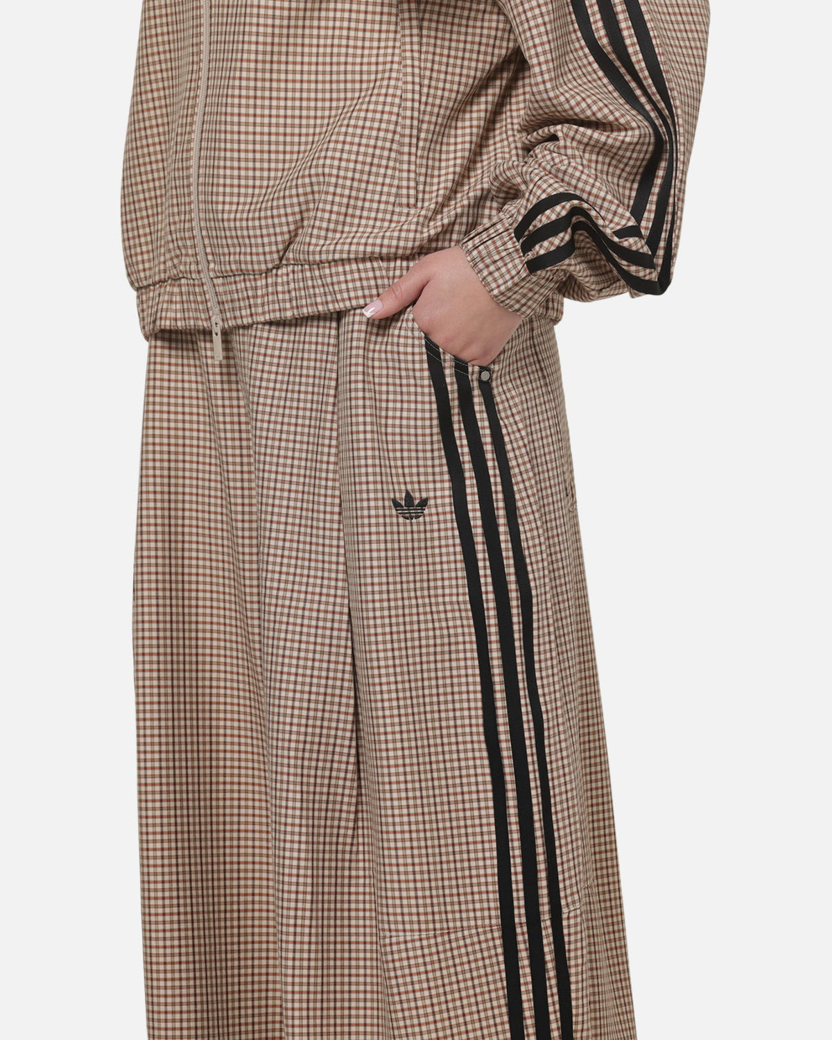 Best-Selling Adidas Women's Checks Trousers Beige