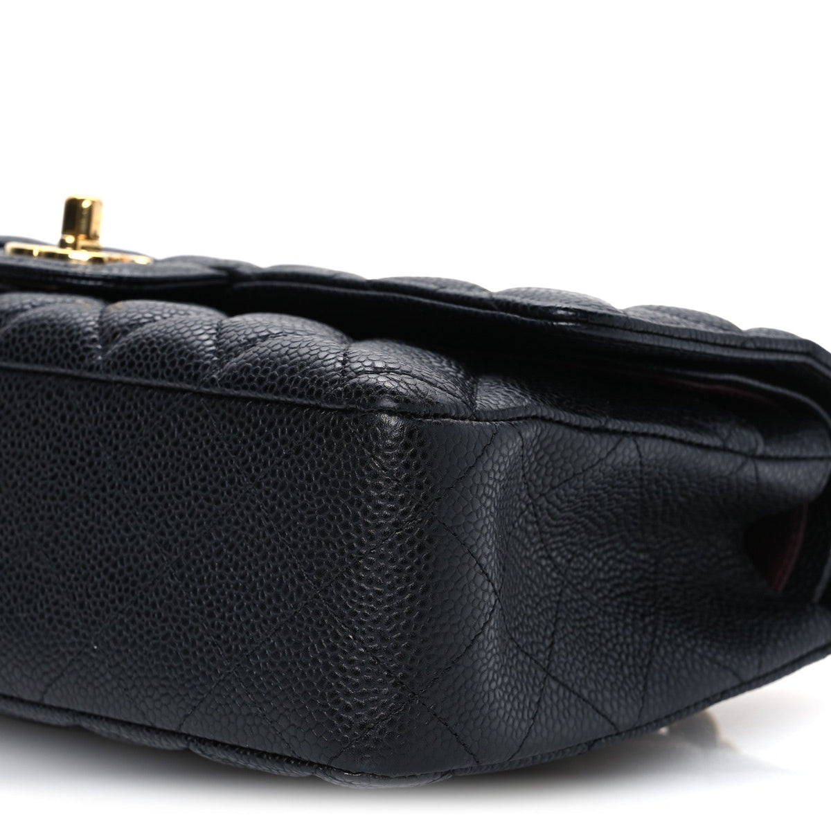Caviar Quilted Medium Double Flap Black At My store