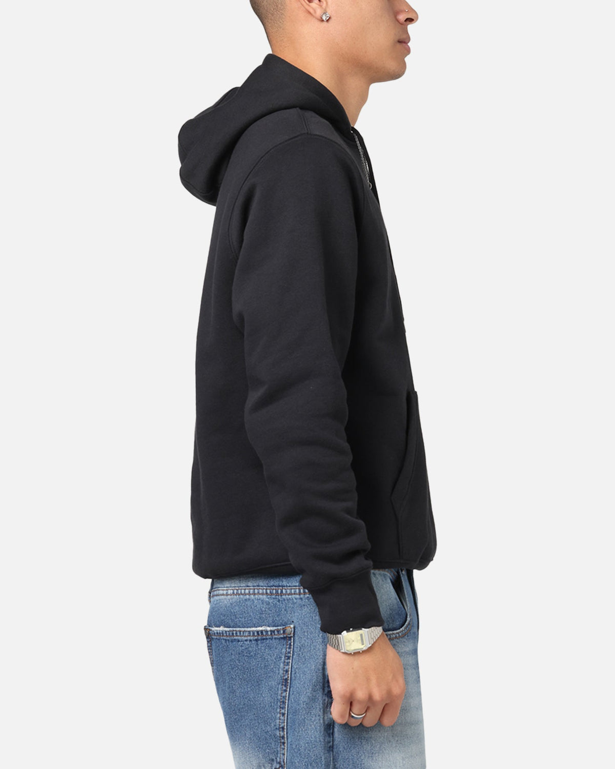 Top Seller Nike Club Pullover Fleece Hoodie Black/Black/White