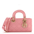 Metallic Lambskin Cannage Small Lady D-Joy Pink AT My store