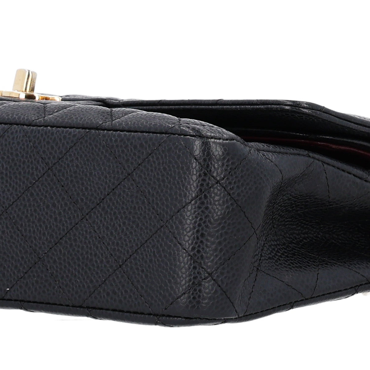 Caviar Quilted Medium Double Flap Black At My store