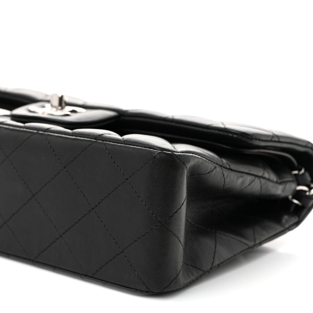 Lambskin Quilted Small Double Flap Black At My store