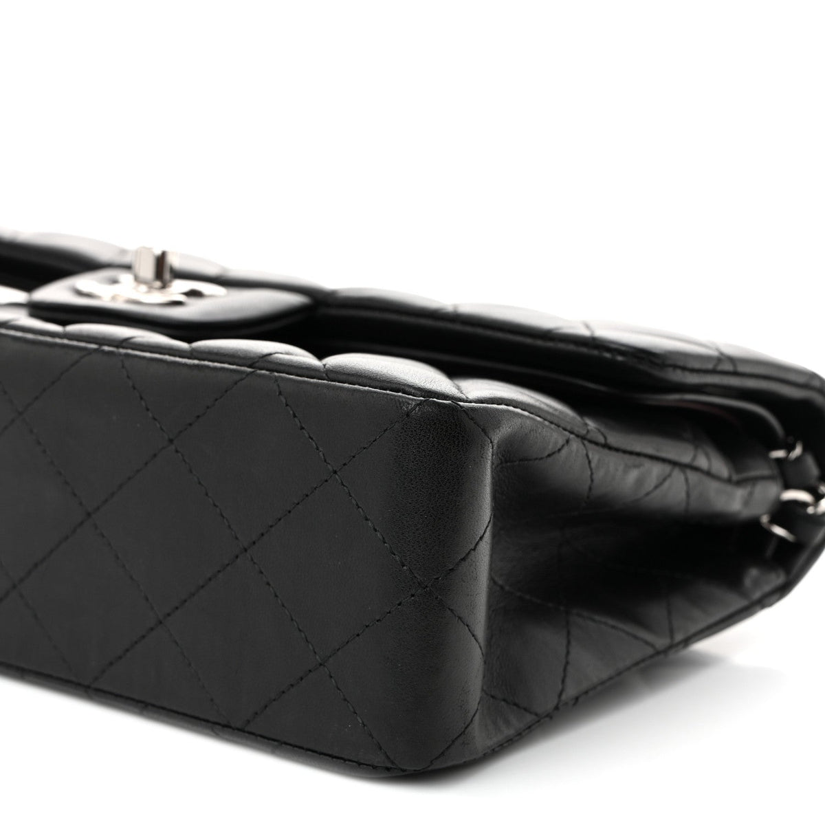 Lambskin Quilted Small Double Flap Black At My store