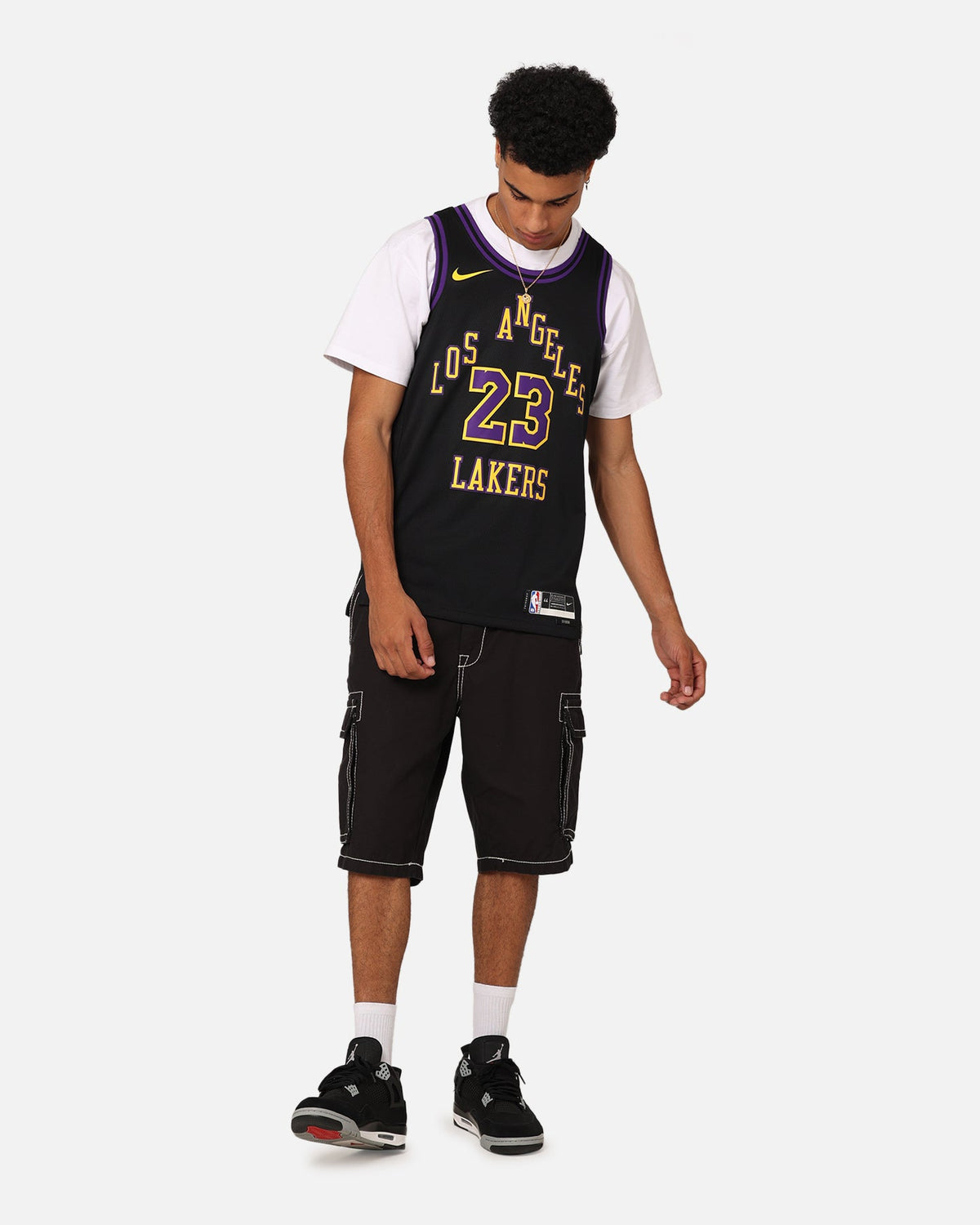 Top Seller Nike Los Angeles Lakers Lebron James Dri-FIT Swingman Jersey Black