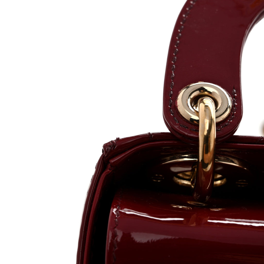 Patent Cannage Mini Lady Dior Red AT My store