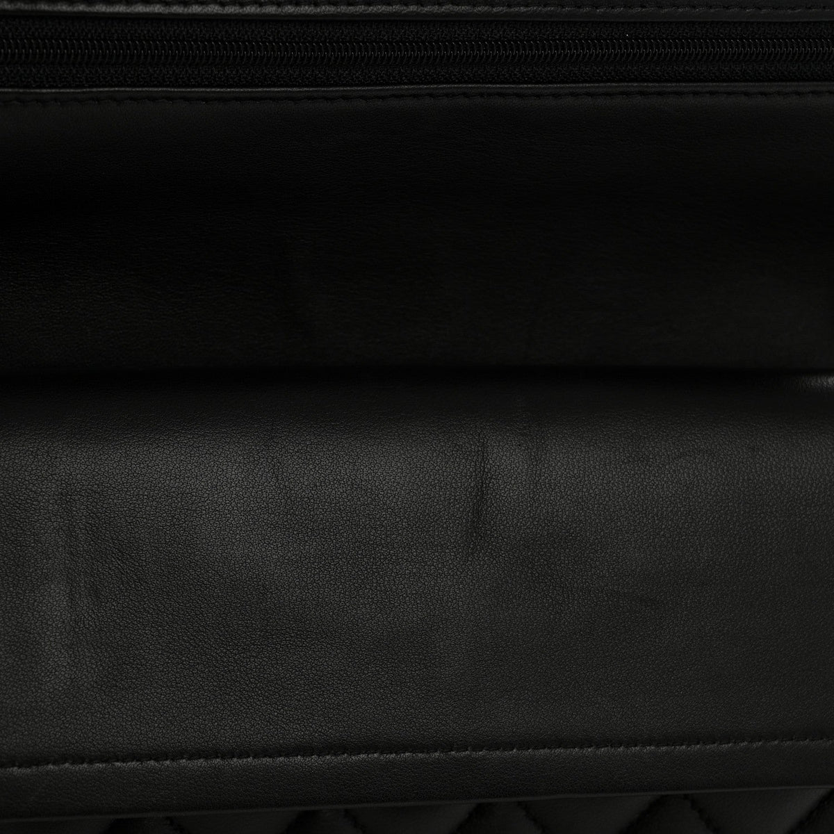 Lambskin Quilted Medium Double Flap Black At My store