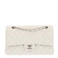 Caviar Quilted Medium Double Flap Light Green At My store