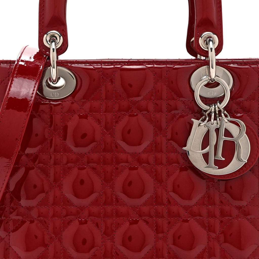 Patent Cannage Medium Lady Dior Red AT My store
