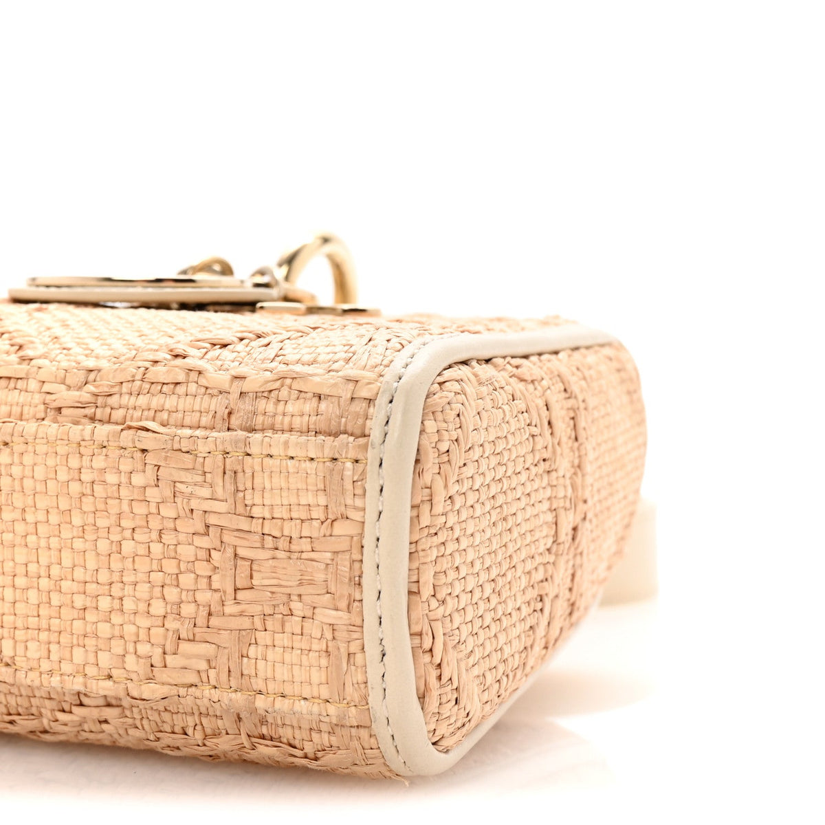 Raffia Macro Cannage Small Lady D-Joy Latte AT My store